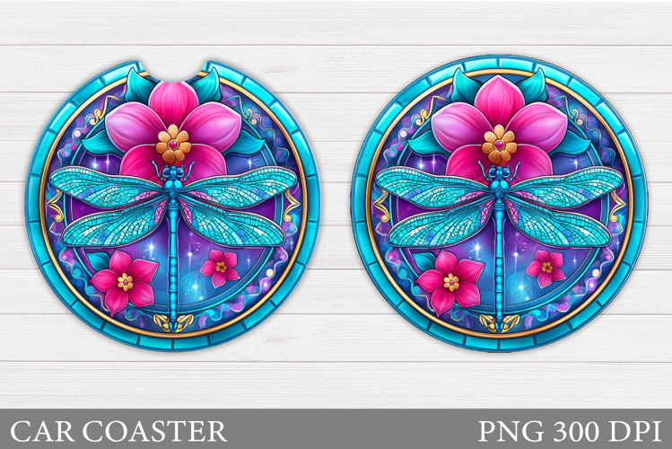 Dragonfly Car Coaster. Dragonfly Sublimation
