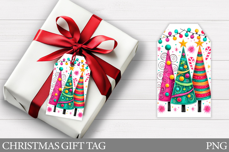 Christmas Gift Tag Printable. Christmas Tree Gift Tag Design