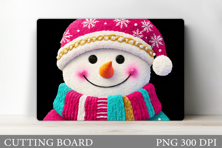 Cute Snowman Cutting Board. Christmas Cutting Board Design