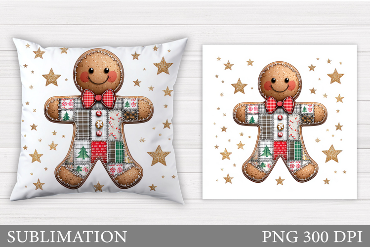 Gingerbread Pillow Design. Christmas Pillow Sublimation