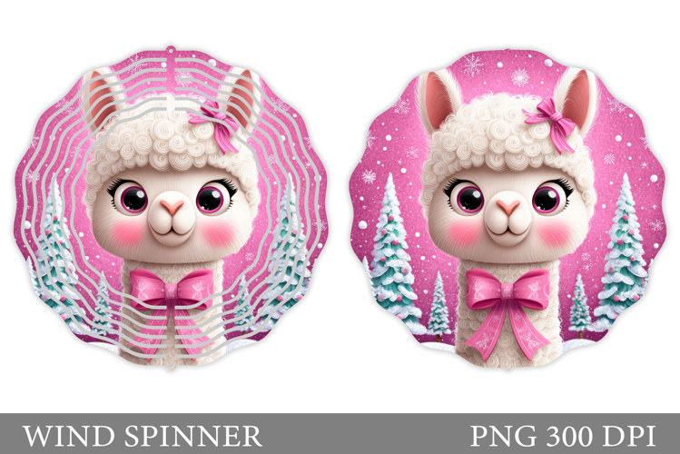 Christmas Lama Wind Spinner. Christmas Wind Spinner Design