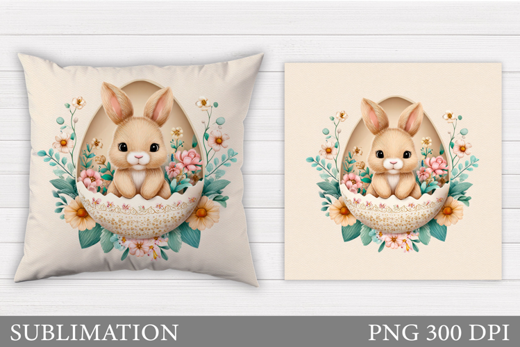 Easter Bunny Pillow Design. Easter Bunny Sublimation