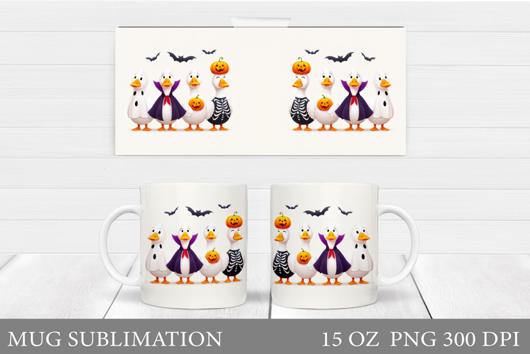 Halloween Goose Mug Design. Halloween Mug Sublimation