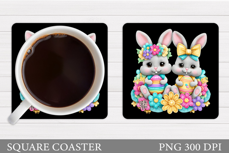 Easter Bunny Coaster. Bunny Easter Coaster Design