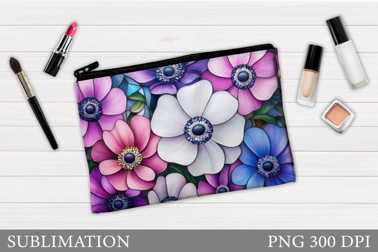 Flowers Makeup Bag Design. Flowers Makeup Pouch Sublimation
