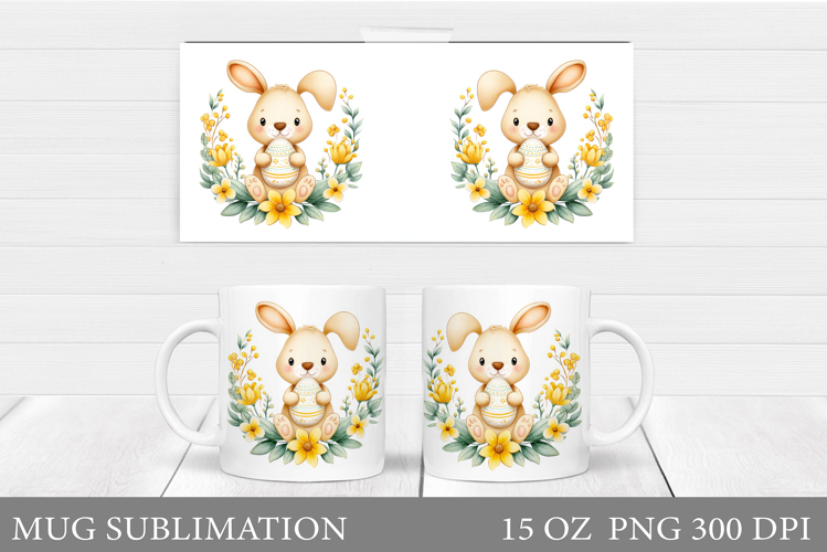 Easter Bunny Mug Design. Easter Mug Sublimation