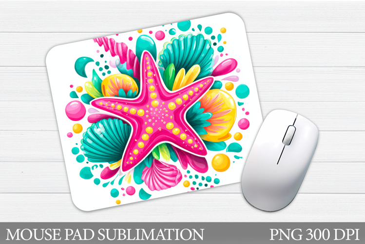 Starfish Mouse Pad Design. Starfish Sublimation