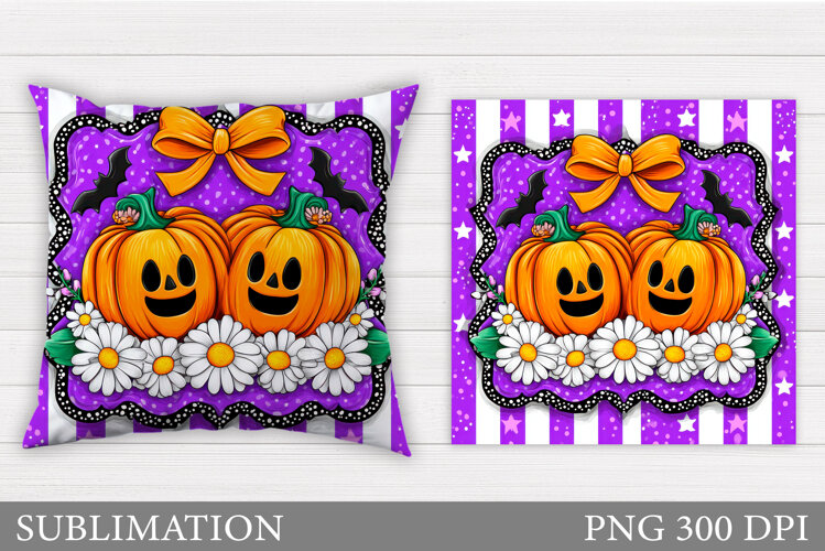 Halloween Pumpkin Pillow. Halloween Pillow Design example image 1