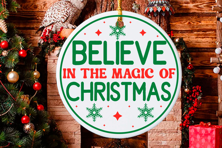 Christmas Round sign Svg Design Round Sign SVG quotes