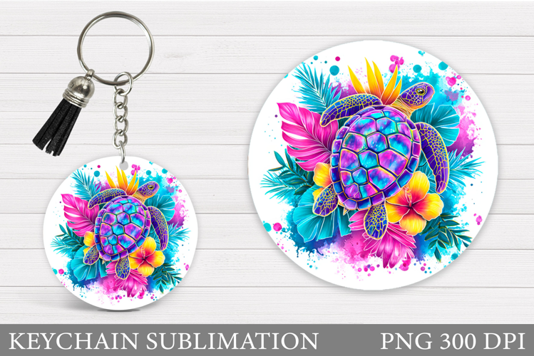 Turtle Keychain Sublimation. Sea Turtle Sublimation