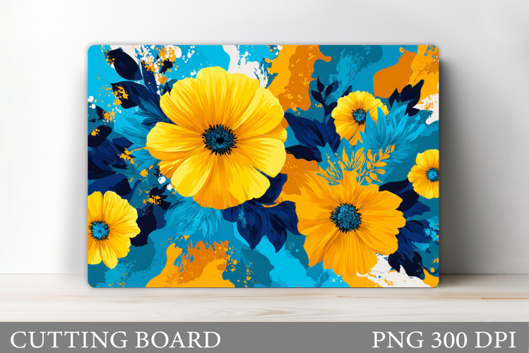 Flowers Cutting Board. Floral Cutting Board Sublimation