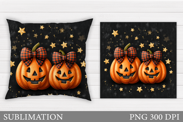 Halloween Pumpkin Pillow. Halloween Pillow Sublimation