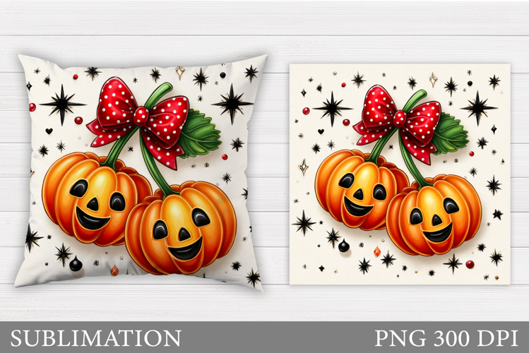 Halloween Pumpkin Pillow. Halloween Pillow Sublimation