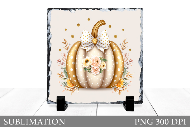 Fall Pumpkin Slate Sublimation. Fall Pumpkin Sublimation