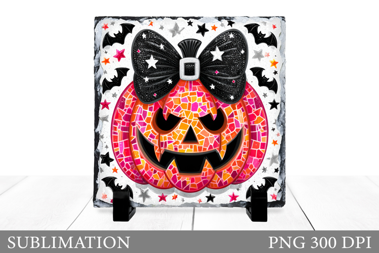 Halloween Pumpkin Slate Design. Halloween Sublimation
