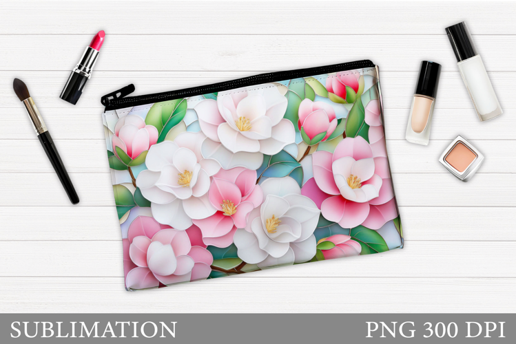 Wildflowers Makeup Bag. Flowers Makeup Pouch Sublimation