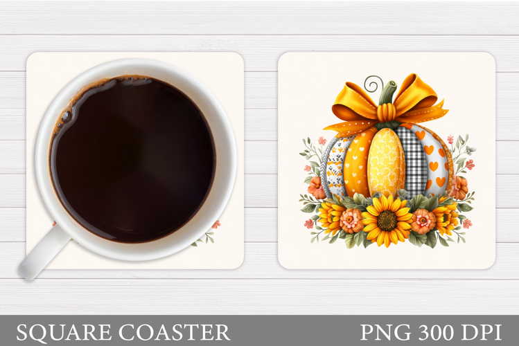 Pumpkin Coaster Design. Pumpkin Sublimation