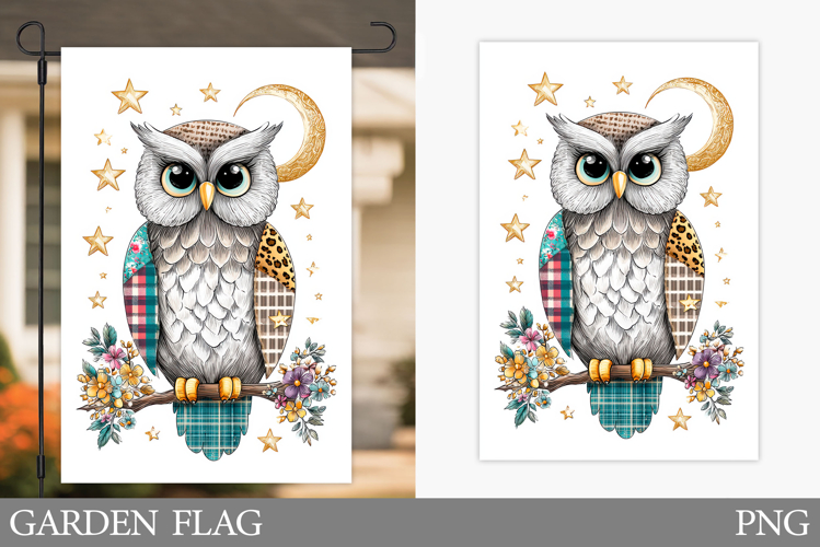 Owl Garden Flag Design. Owl Sublimation