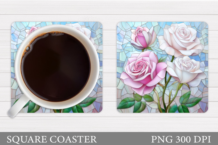 Roses Coaster Design. Roses Sublimation