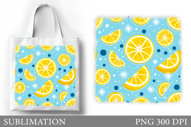 Lemons Tote Bag Design. Lemons Sublimation