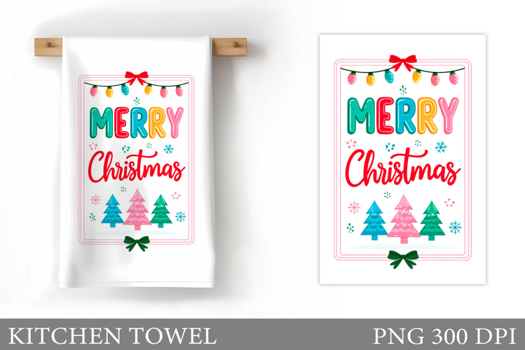 Merry Christmas Kitchen Towel. Christmas Kitchen Towel