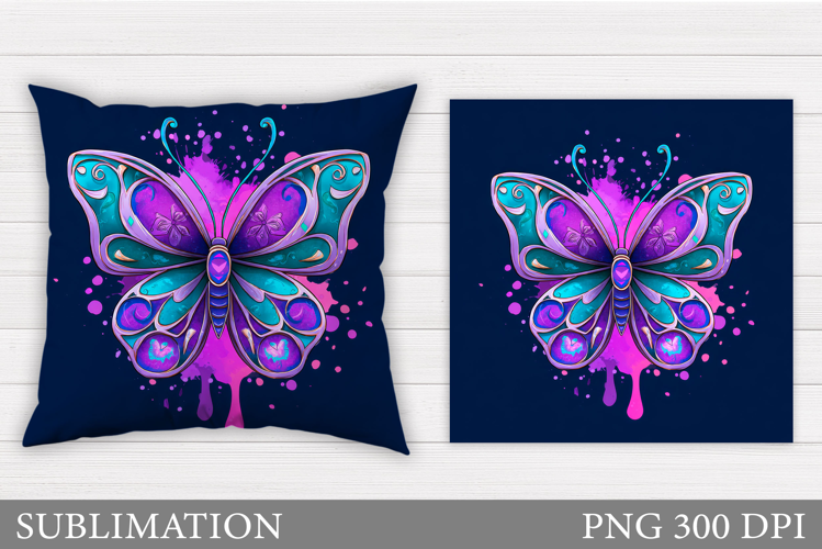 Butterfly Pillow Sublimation. Butterfly Sublimation