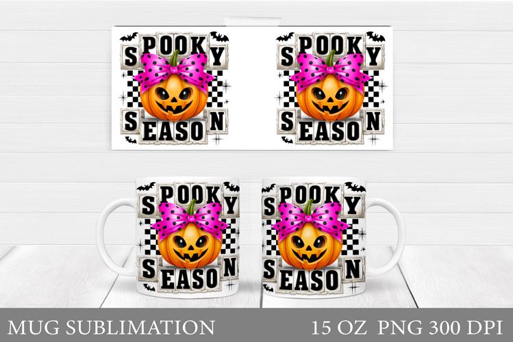 Halloween Pumpkin Mug Design. Halloween Mug Sublimation