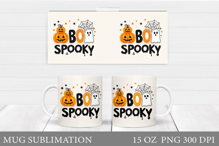 Halloween Mug Wrap Design. Halloween Sublimation example image 1