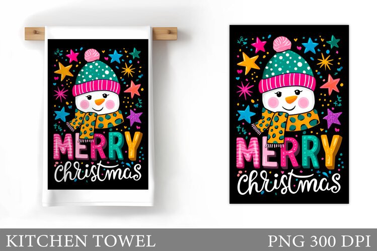 Merry Christmas Kitchen Towel. Christmas Kitchen Towel example image 1