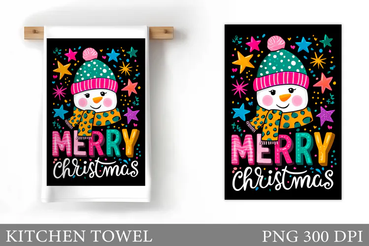 Merry Christmas Kitchen Towel. Christmas Kitchen Towel