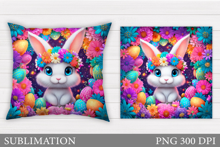 Easter Bunny Sublimation. Easter Bunny Pillow Design