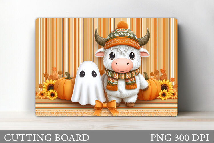 Halloween Cow Cutting Board. Halloween Cutting Board Design example image 1