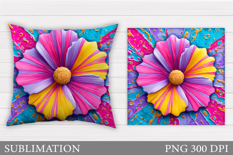 Flower Pillow Design. Floral Pillow Sublimation