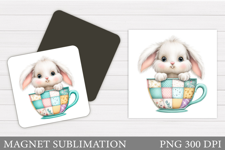 Cute Bunny Magnet Design. Cute Bunny Sublimation