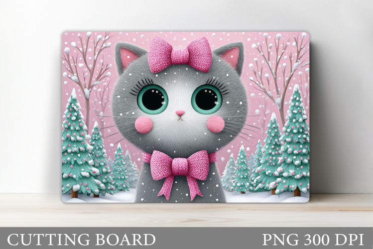 Christmas Cat Cutting Board. Christmas Cutting Board Design