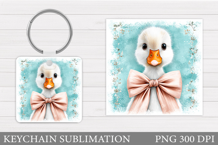 Cute Goose Keychain Design. Cute Goose Sublimation