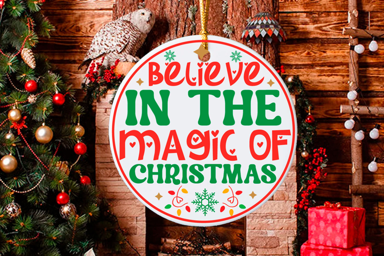 Christmas Round sign Svg Design Round Sign SVG quotes