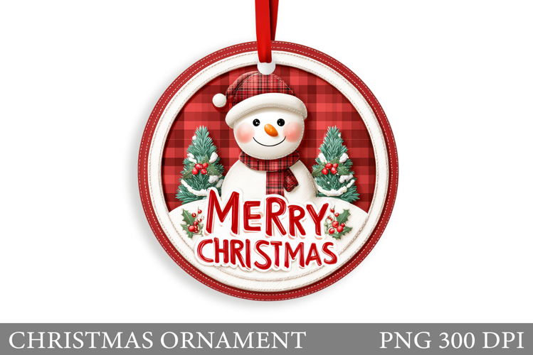 Snowman Christmas Ornament. Snowman Ornament Design