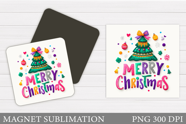 Christmas Tree Magnet Sublimation. Christmas Magnet Design