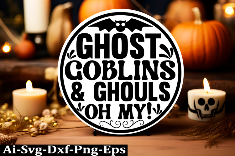 Halloween round sign svg design and Halloween quotes