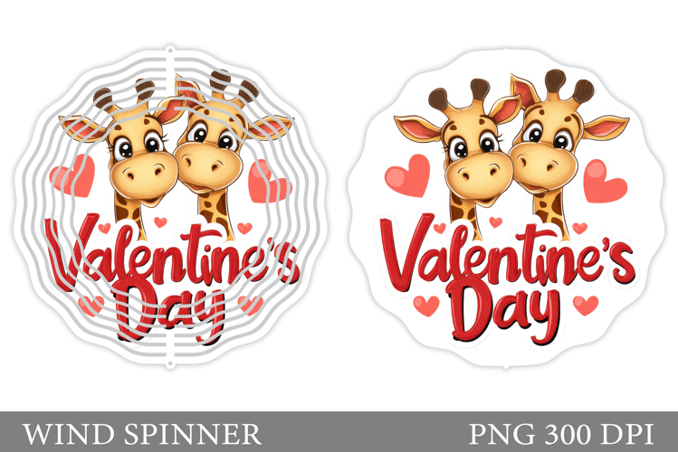 Valentines Giraffe Wind Spinner. Valentines Wind Spinner