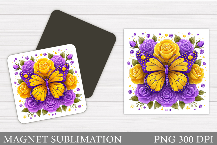 Butterfly Sublimation. Butterfly Magnet Design