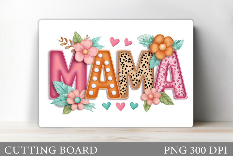 Mother's Day Cutting Board. Floral Cutting Board Sublimation
