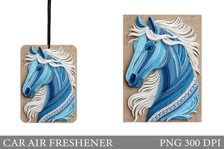 Horse Car Air Freshener Design. Horse Sublimation