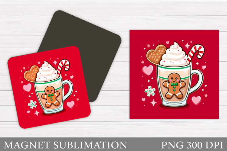 Christmas Magnet Design. Winter Magnet Sublimation