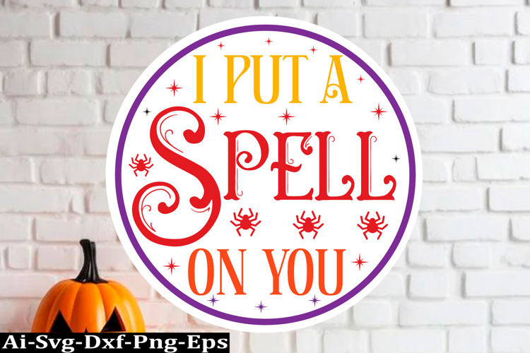 Halloween round sign Svg Design,Halloween Quotes Spooky Hall