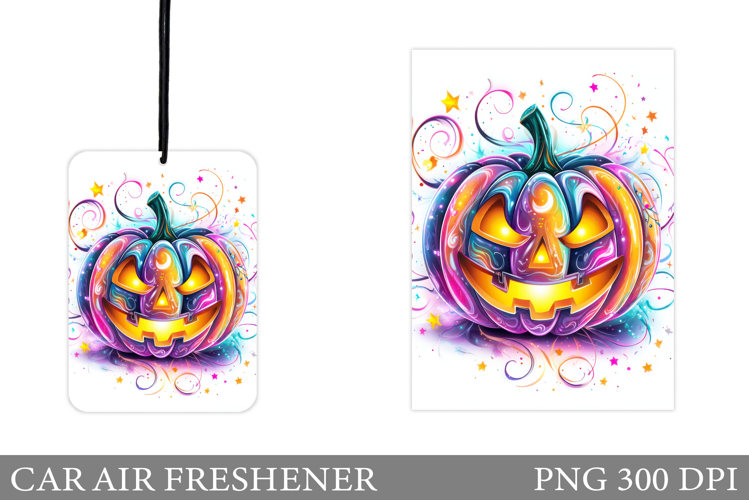 Scary Pumpkin Car Air Freshener. Halloween Car Air Freshener