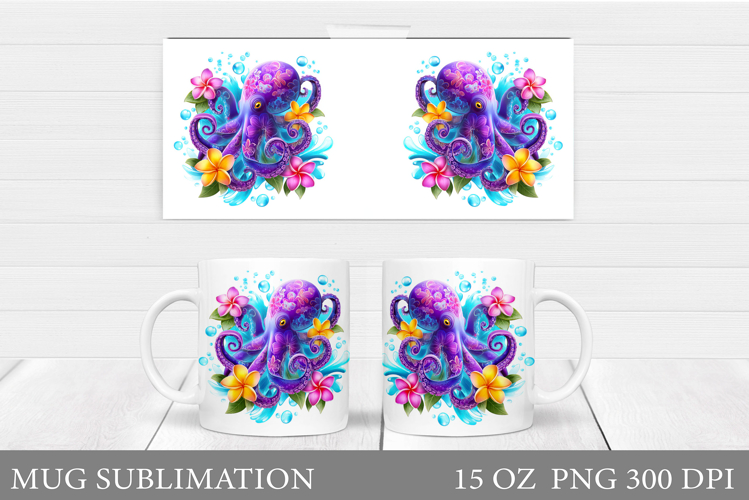 Octopus Mug Design. Octopus Sublimation