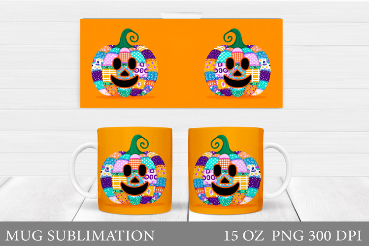 Halloween Mug Sublimation. Halloween Pumpkin Mug Design