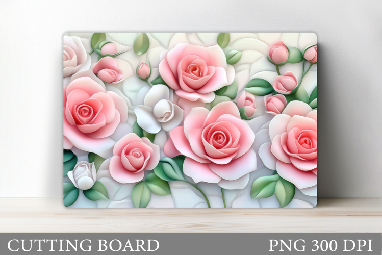 Roses Cutting Board Design. Roses Sublimation